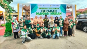 Wakil Wali Kota Bau-bau, Wa Ode Hamsinah Bolu didampingi Kadis Pertanian dan Ketahanan Pangan Kota Baubau, Ibnu Wahid bersama tim GPM