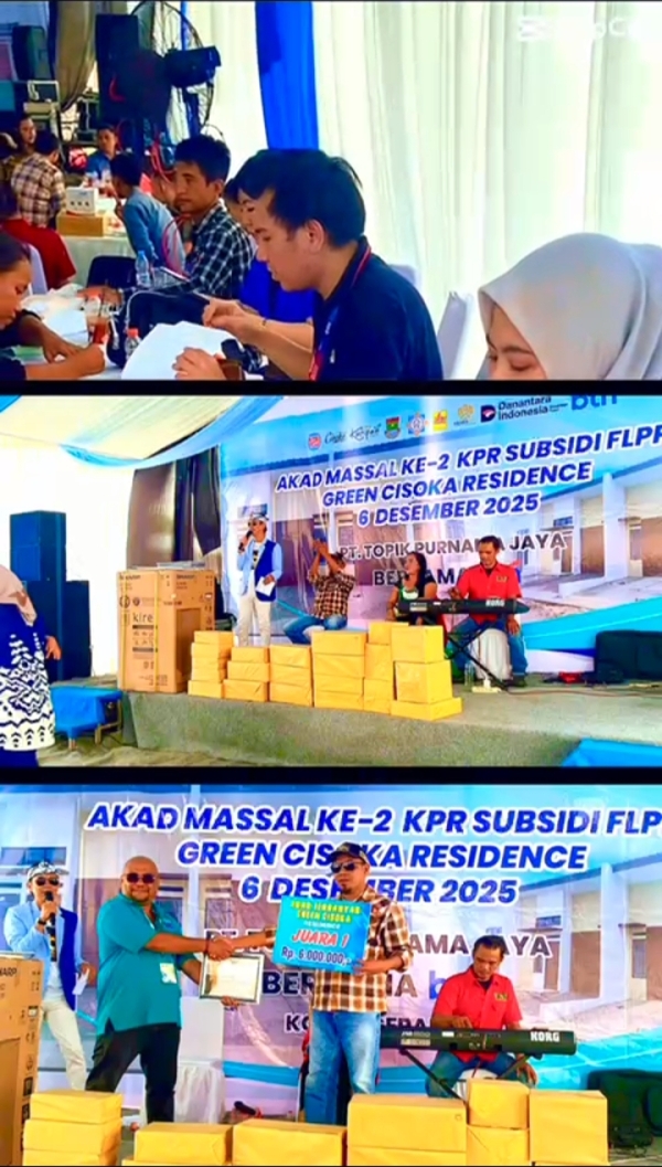 Suasana akad massal tahap II Perumahan Green Cisoka Residence 