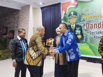 Wali Kota Baubau, H.Yusran Fahim saat acara lepas sambut Dandim 1413/Buton