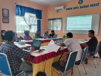 Rapat Evaluasi kelengkapan Dokumen Tatanan Wistara 2023 di Sekretariat Forum Kota Baubau sehat