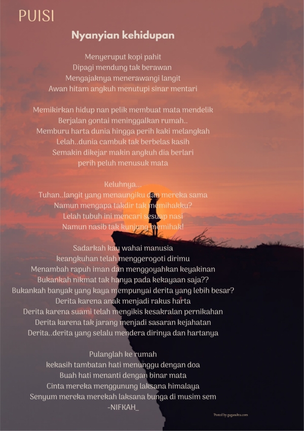 Puisi 'Nyanyian Kehidupan'